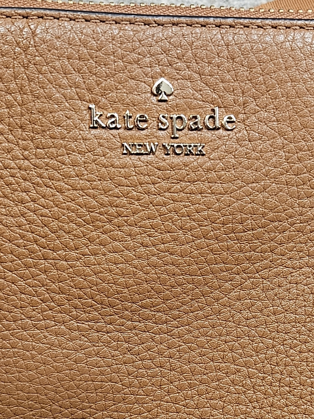 Kate Spade Leila Crossbody Pebbled Leather Shoulder Bag Gingerbread - Picture 4 of 7